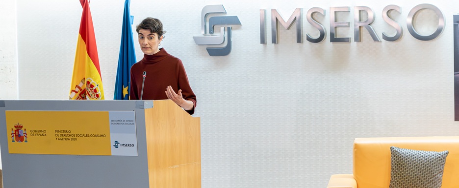 Rosa Martínez, secretaria de Estado de Derechos Sociales durante la presentación de las Estadísticas de Dependencia de el primer trimestre de 2026.